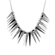 The Spikes Rhodium Necklace
